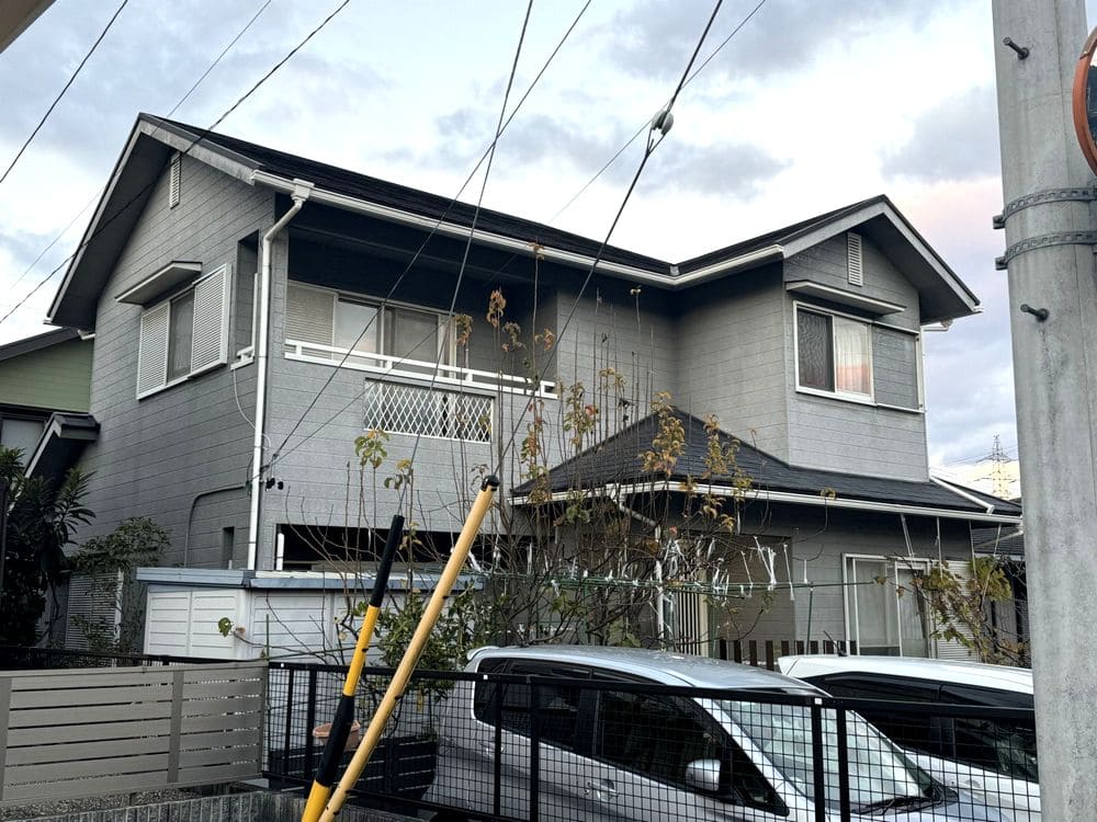 奈良市の外壁屋根塗装をした例　奈良市の外壁塗装をリペイント匠が施工した写真