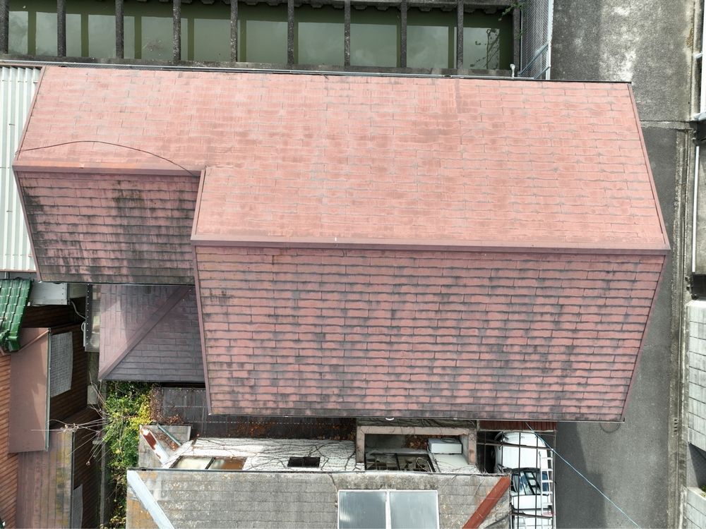 N様(生駒市東磯山)施工前_屋根全体 生駒市の屋根塗装をリペイント匠が施工した写真