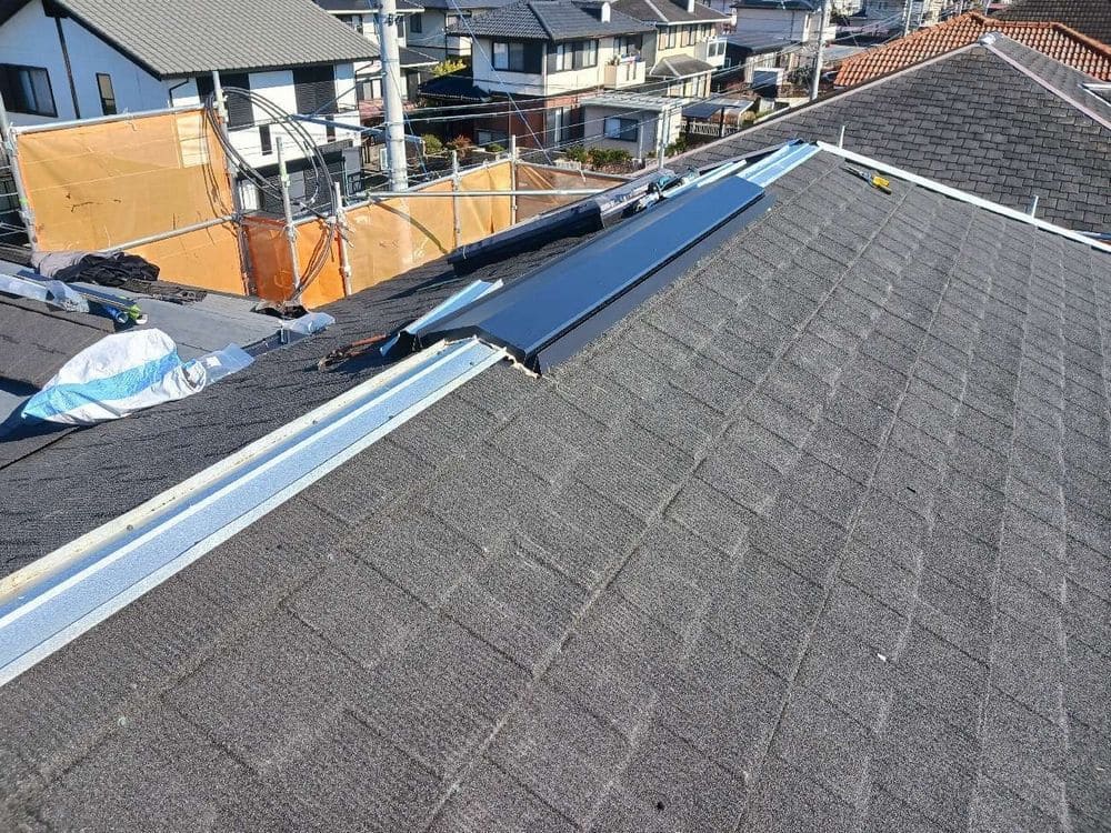 奈良市M様 本体(施工後1)_棟換気(施工後) 奈良市の外壁塗装、屋根カバー工事をリペイント匠が施工した写真