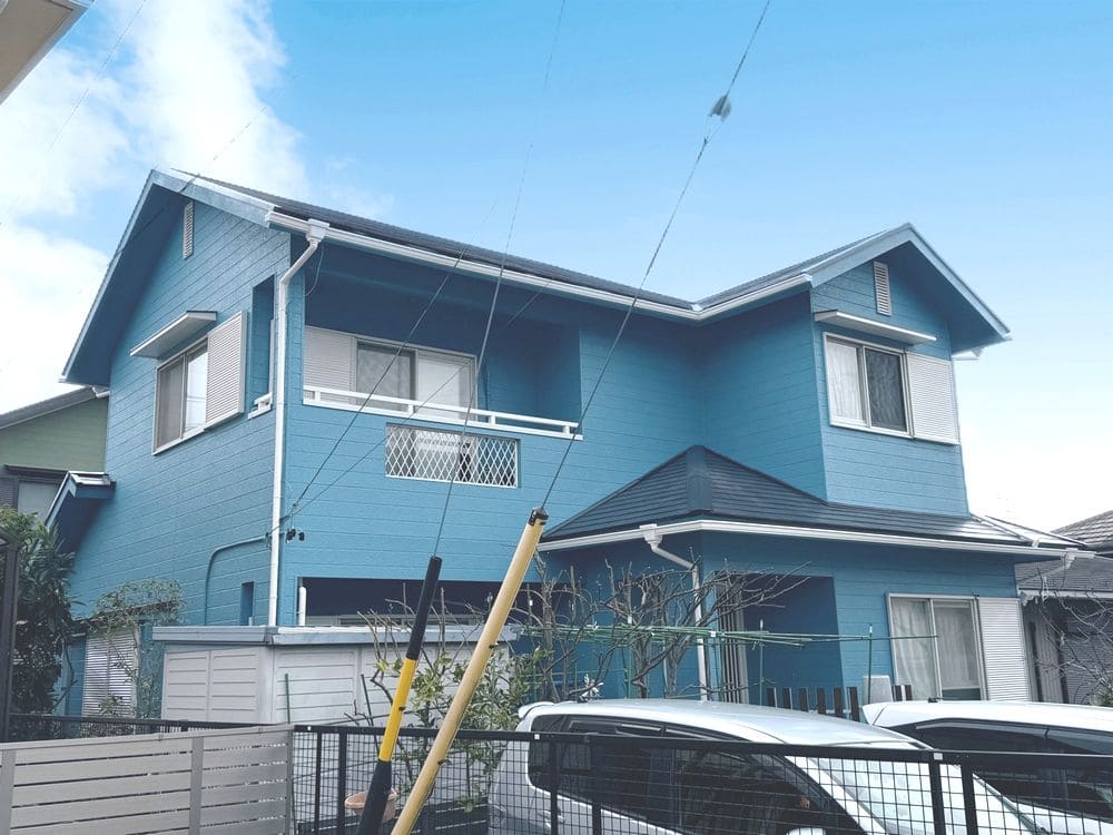 奈良市の外壁屋根塗装をした例　奈良市の外壁塗装をリペイント匠が施工した写真