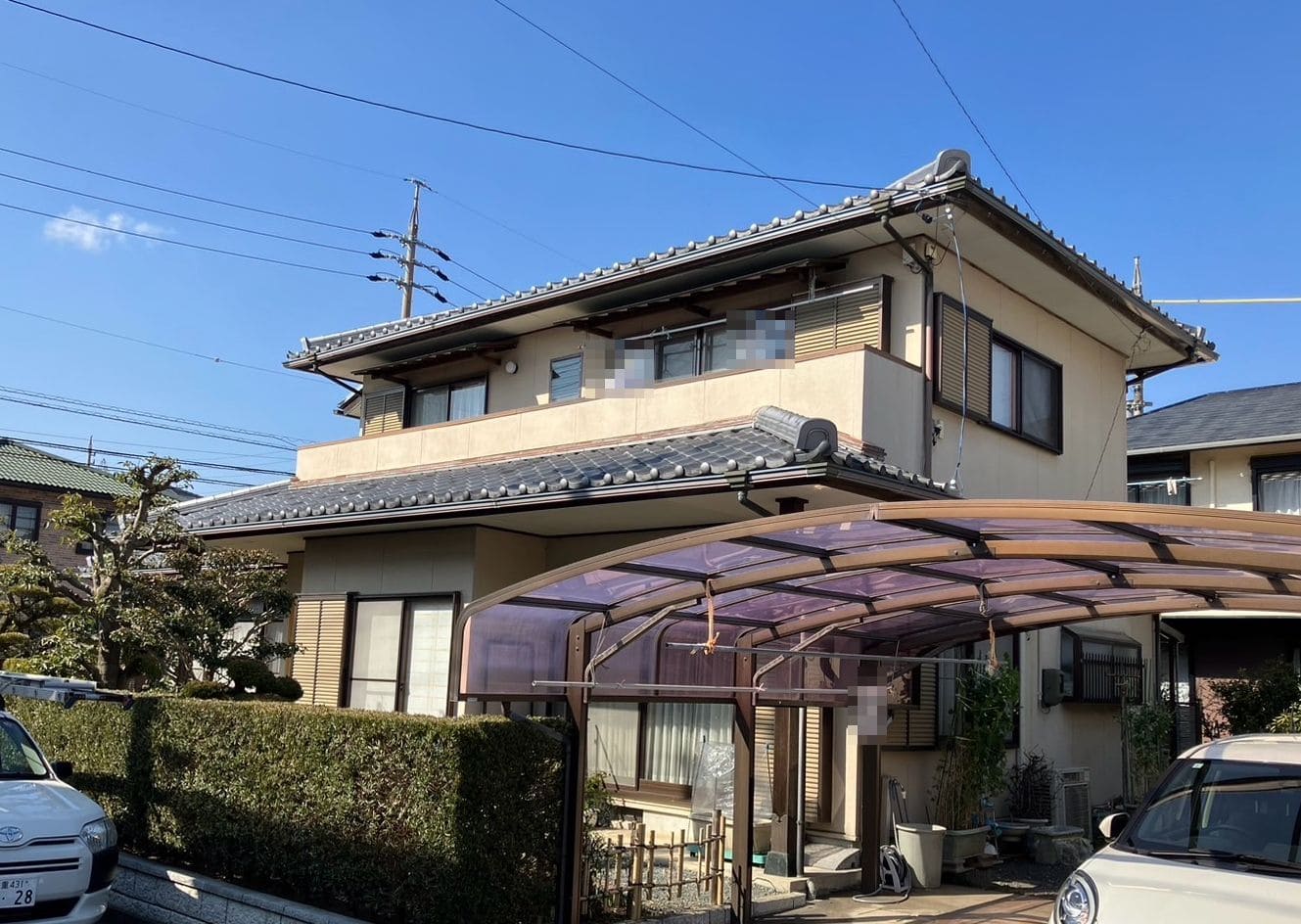 Y様(奈良市桜花台)施工前_外壁全体 奈良市の外壁塗装をリペイント匠が施工した写真