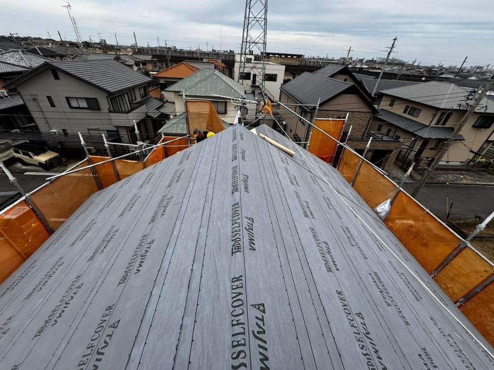 H様(奈良市)屋根_ルーフィング張り完了 奈良市の屋根葺き替え工事をリペイント匠が施工した写真