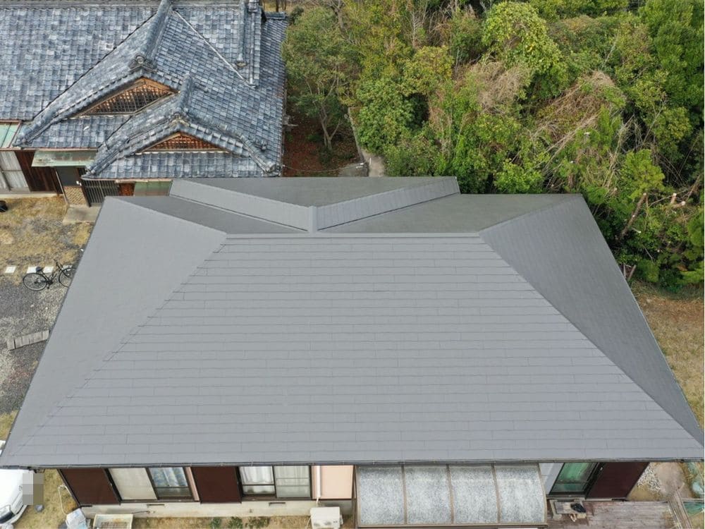 生駒市の屋根塗装をリペイント匠が施工した写