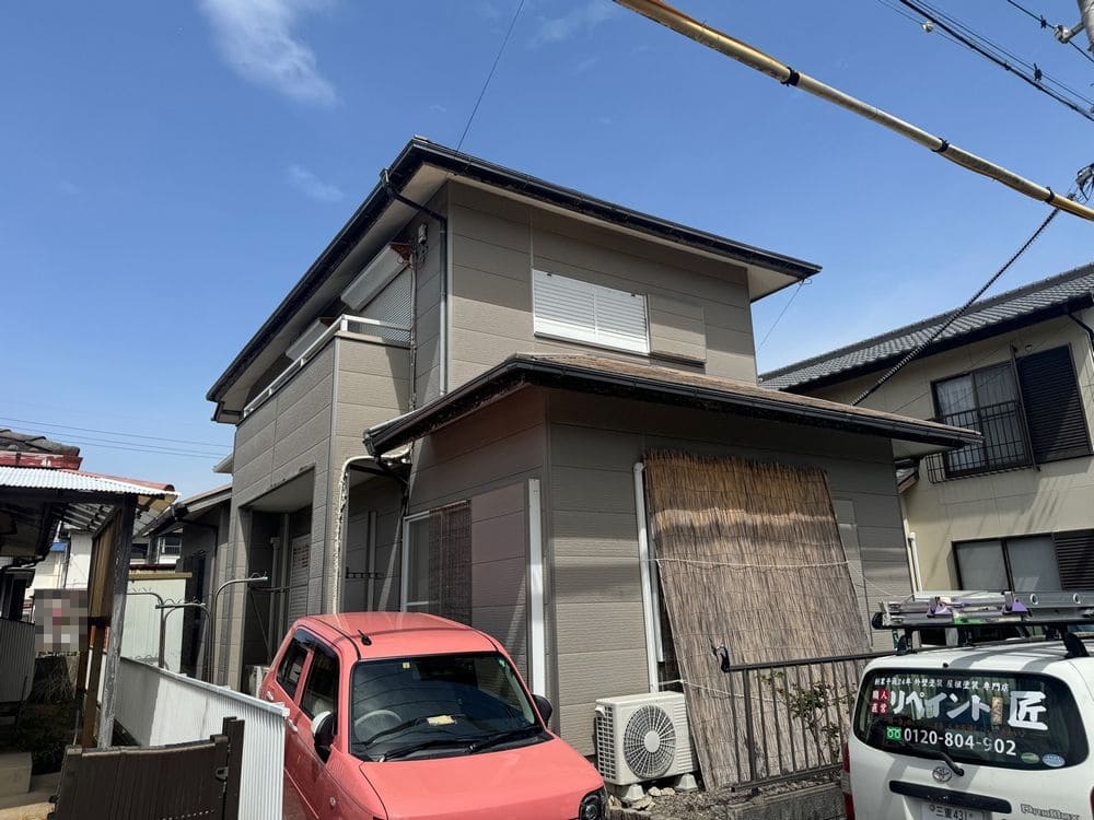 生駒市の外壁塗装をリペイント匠が施工した写真