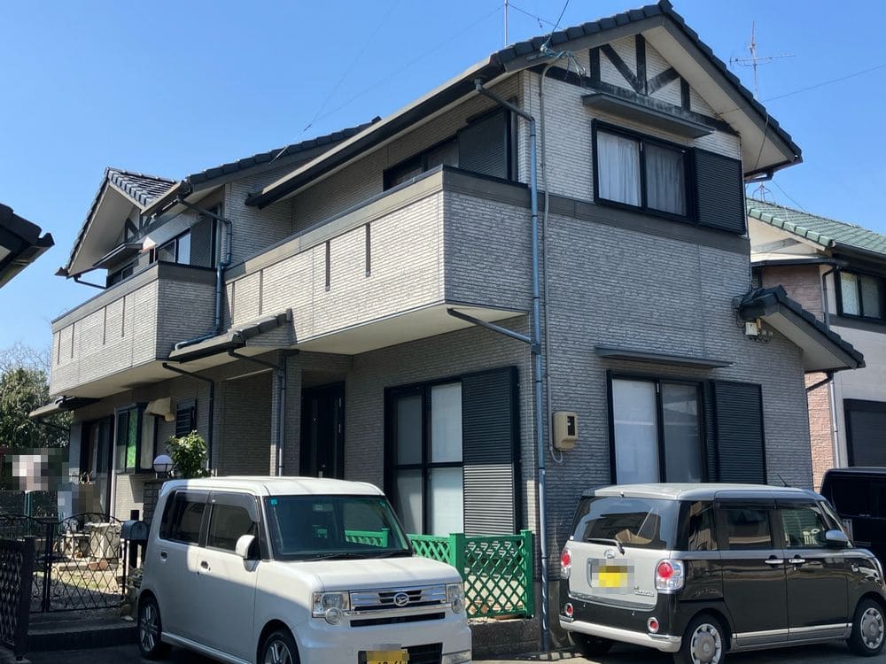 I様(奈良市藤方)施工前_外壁全体 奈良市の外壁塗装をリペイント匠が施工した写真
