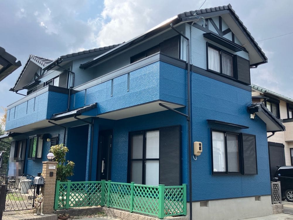 I様(奈良市藤方)_施工後_外壁全体 奈良市の外壁塗装をリペイント匠が施工した写真
