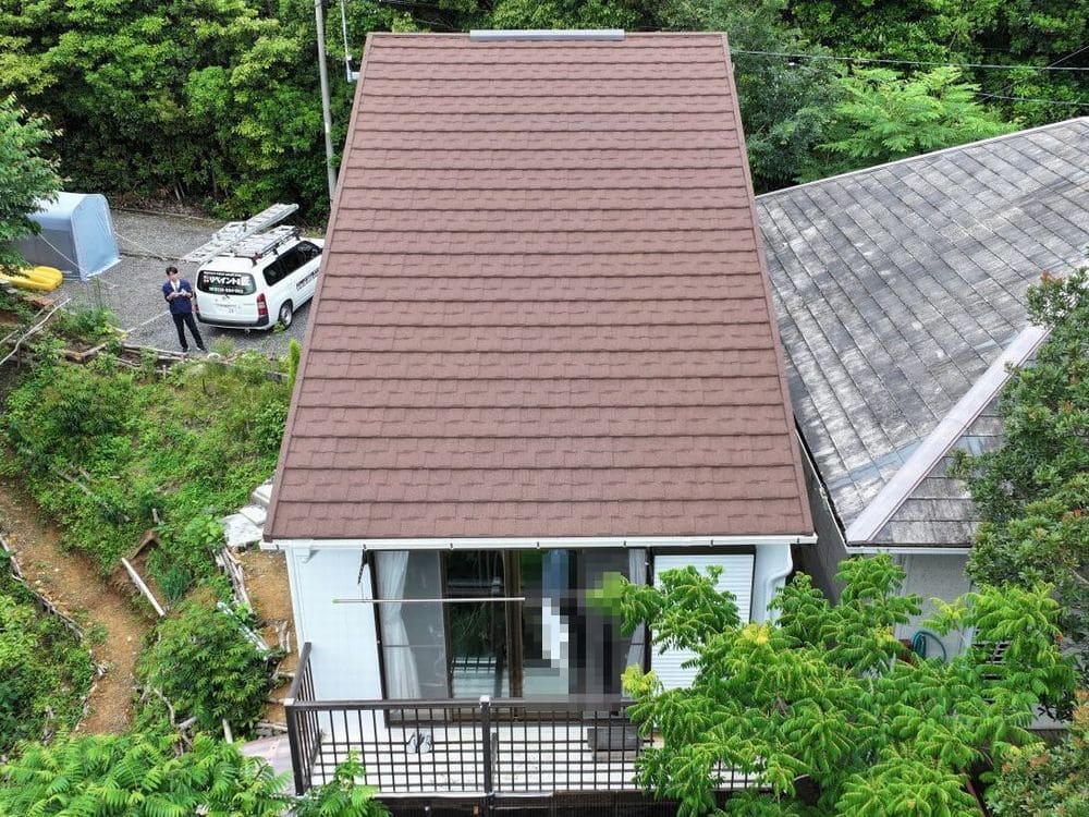 奈良市の外壁塗装、屋根工事をリペイント匠が施工した写真