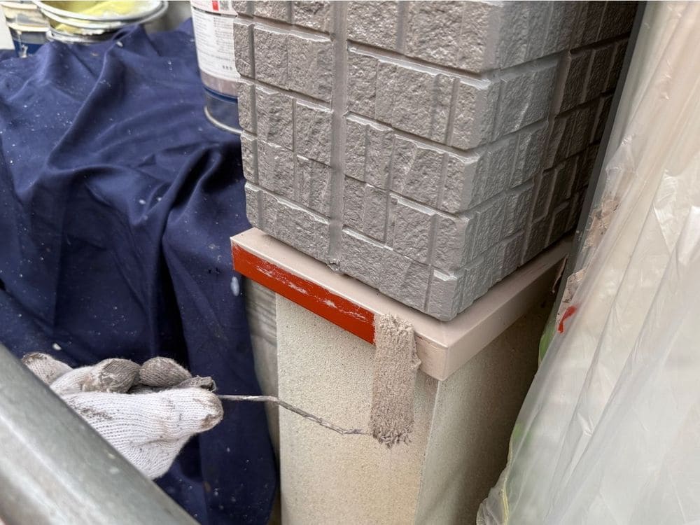 N様(奈良市楠町)水切り(中塗り) 奈良市の外壁塗装をリペイント匠が施工した写真