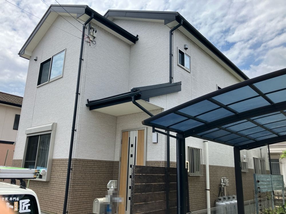 S様(生駒市)外壁_施工前 生駒市の外壁・屋根塗装をリペイント匠が施工した写真