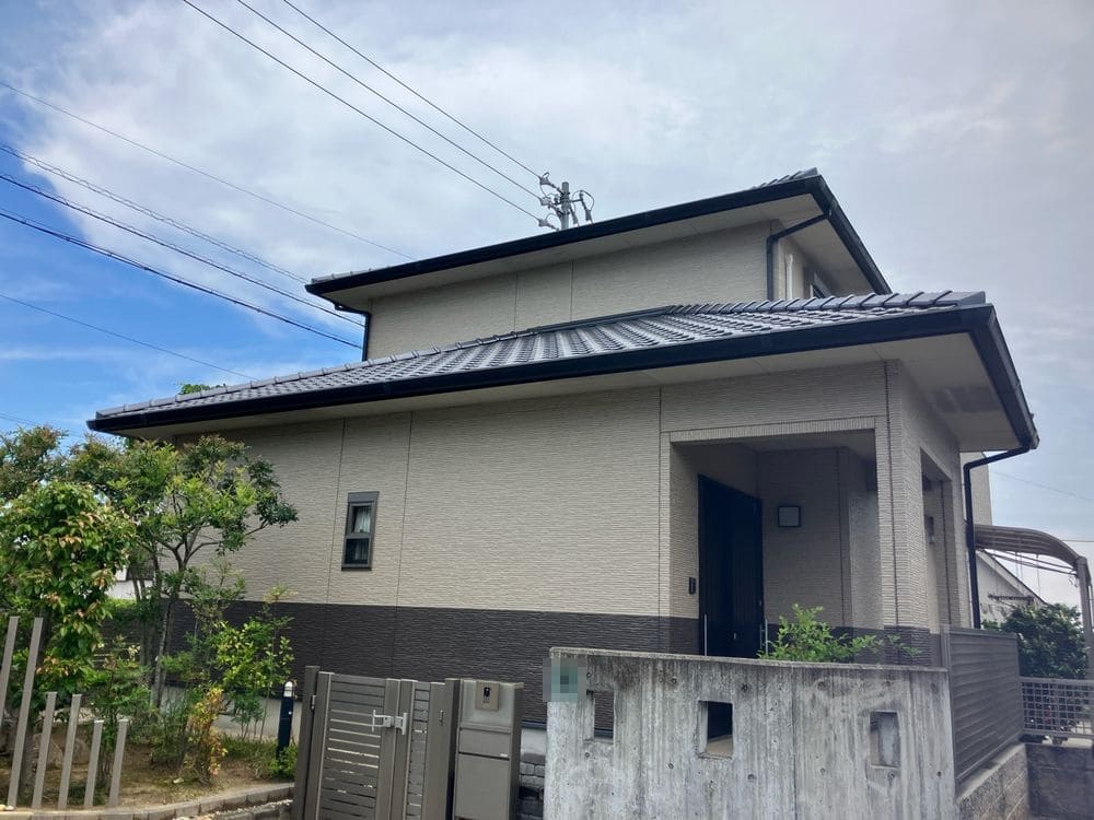 T様(生駒市)外壁_施工前2 生駒市の外壁塗装をリペイント匠が施工した写真