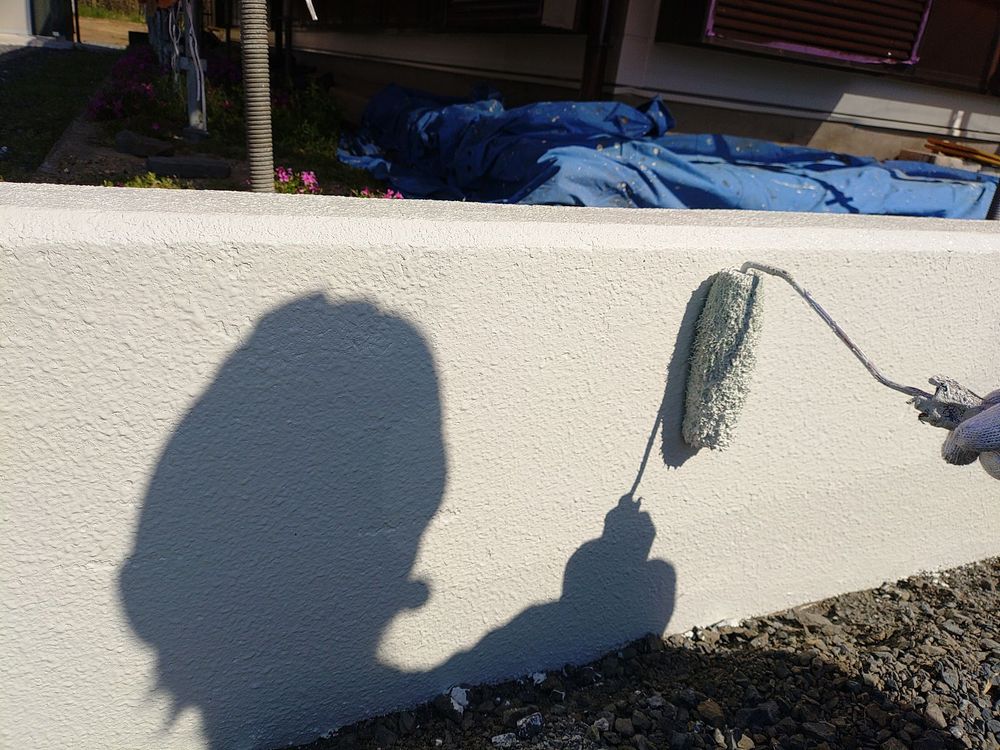 H様(奈良市員弁町)塀(上塗り) 奈良市の外壁塗装をリペイント匠が施工した写真