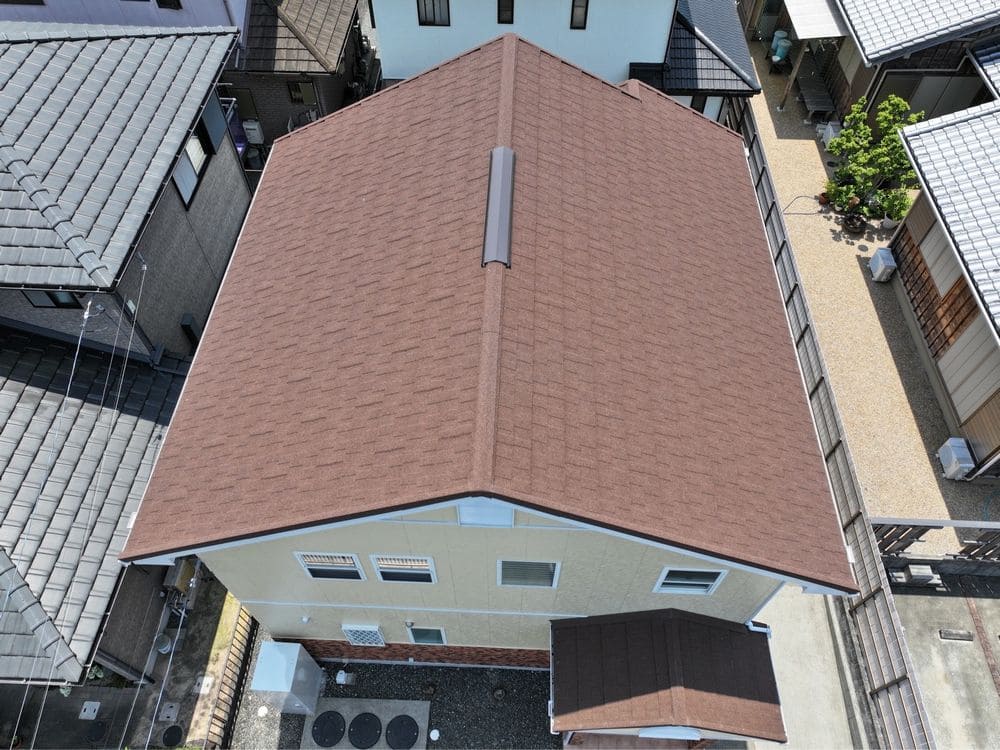生駒市 T様屋根 施工後 生駒市の外壁塗装をリペイント匠が施工した写真