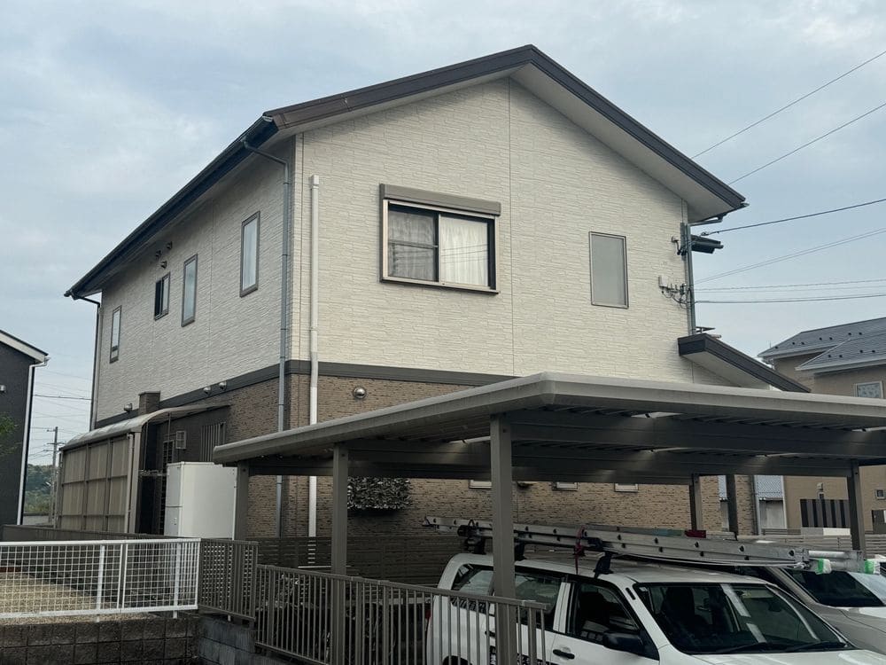K様(奈良市員弁町)_施工前_外壁全体 (2) 奈良市の外壁塗装、屋根塗装、防水工事をリペイント匠が施工した写真