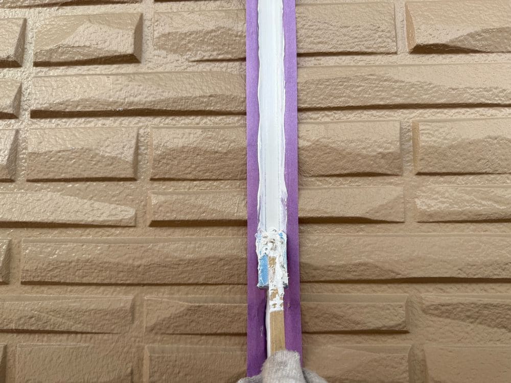 F様(奈良市大安町)シール(打ちならし) 奈良市の外壁塗装をリペイント匠が施工した写真