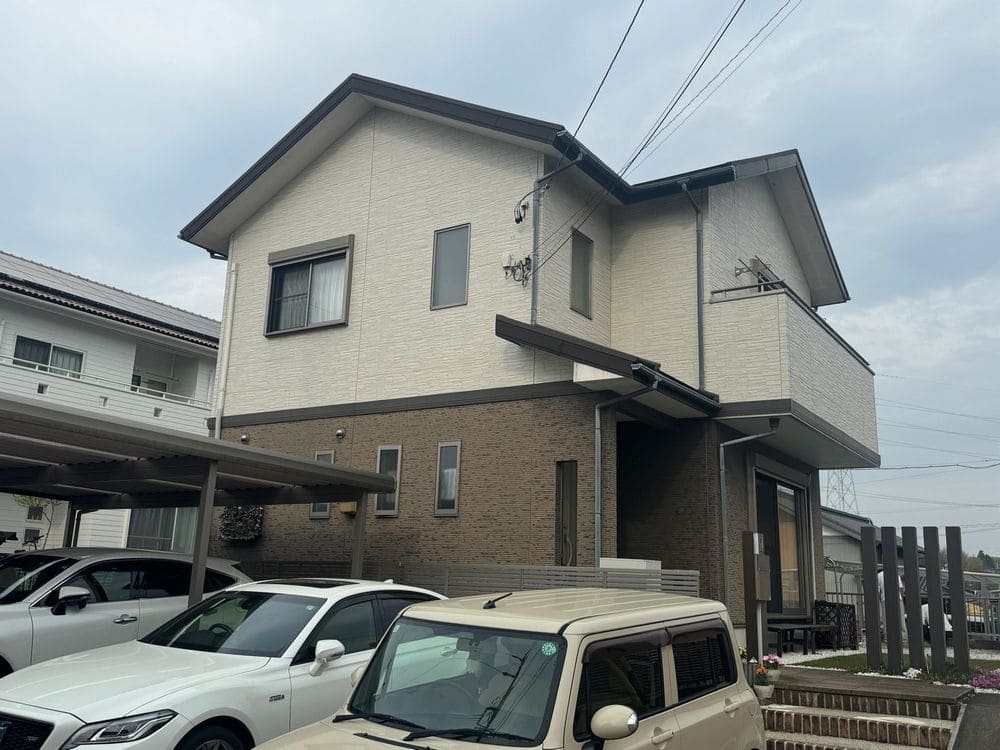 K様(奈良市員弁町)施工前_外壁全体 奈良市の外壁塗装、防水工事をリペイント匠が施工した写真