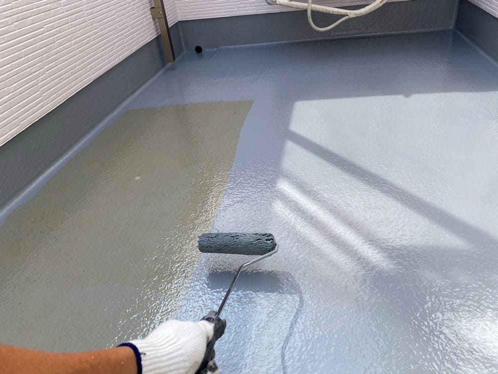 S様(生駒市)防水_トップコート 生駒市の防水工事をリペイント匠が施工した写真