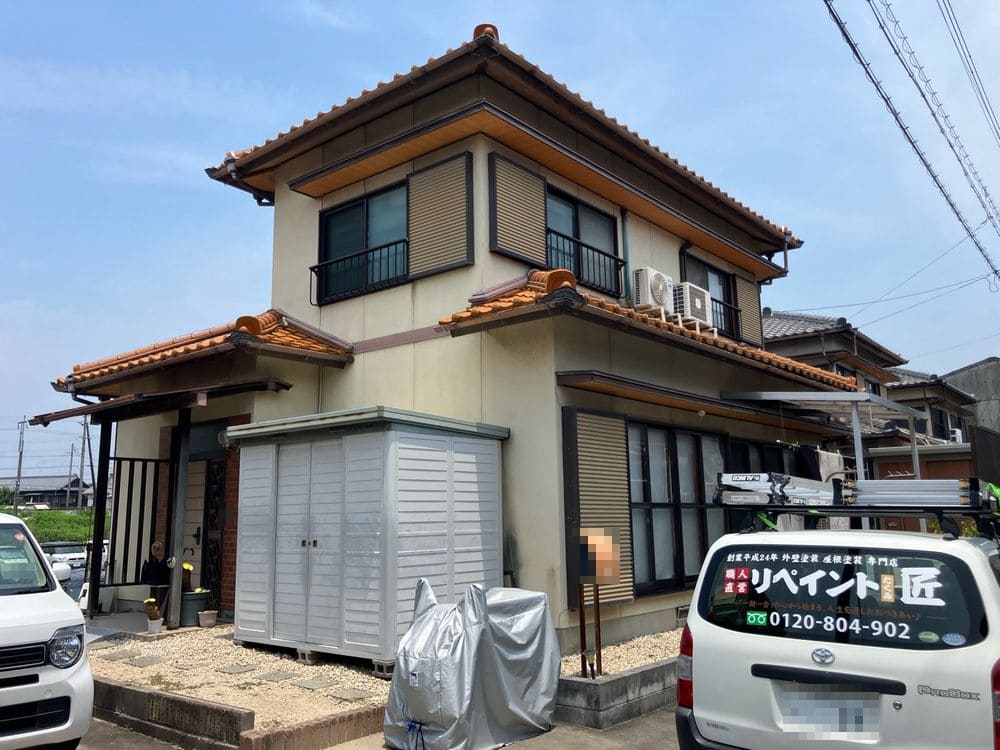 M様(生駒市)外壁_施工前2 生駒市の外壁塗装をリペイント匠が施工した写真