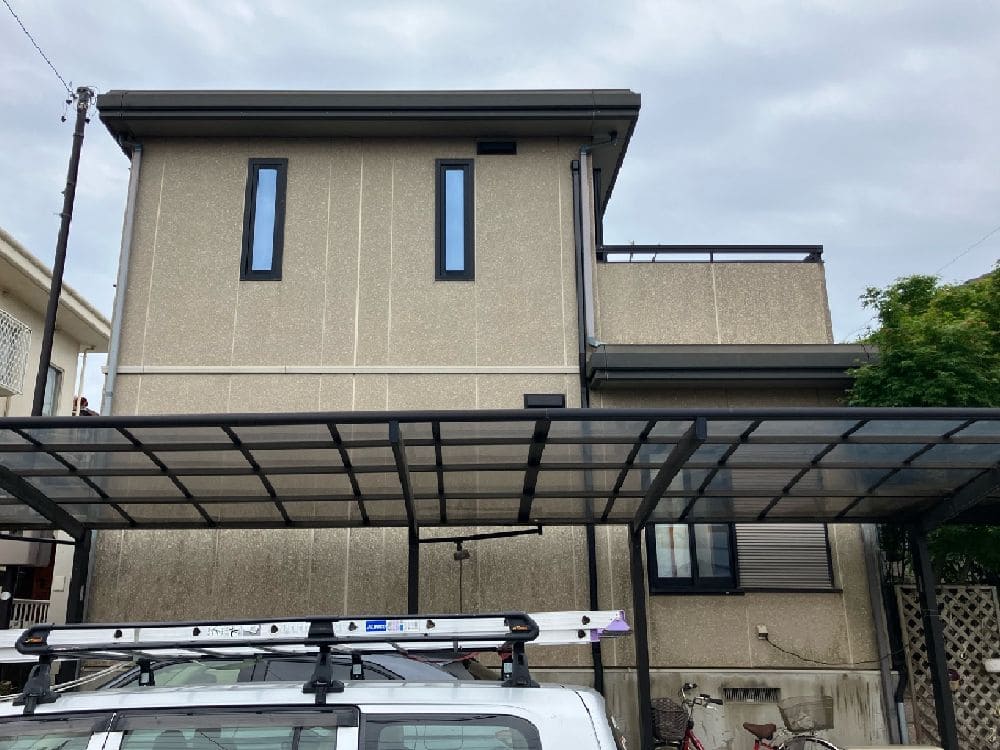 S様(津)施工前_外壁全体 (2) 奈良市の外壁塗装、屋根塗装をリペイント匠が施工した写真
