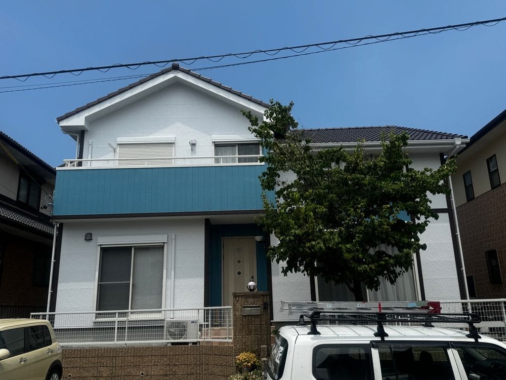奈良市の外壁塗装、屋根塗装、防水工事をリペイント匠が施工した写真