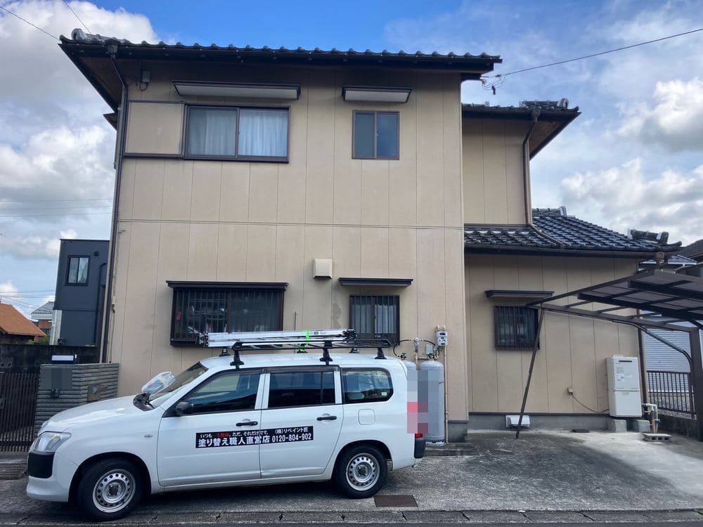 N様(奈良市大安町)_施工写真(編集後) 奈良市の外壁塗装をリペイント匠が施工した写真