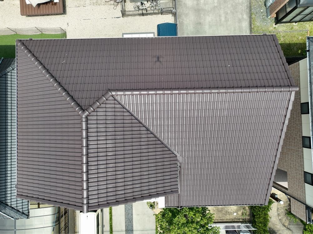 奈良市の外壁塗装、屋根塗装、防水工事をリペイント匠が施工した写真