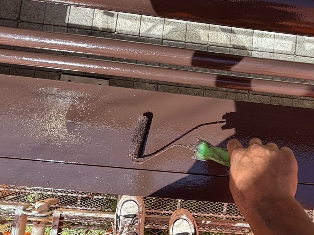 O様(生駒市)笠木_3回目 生駒市の外壁・屋根塗装をリペイント匠が施工した写真