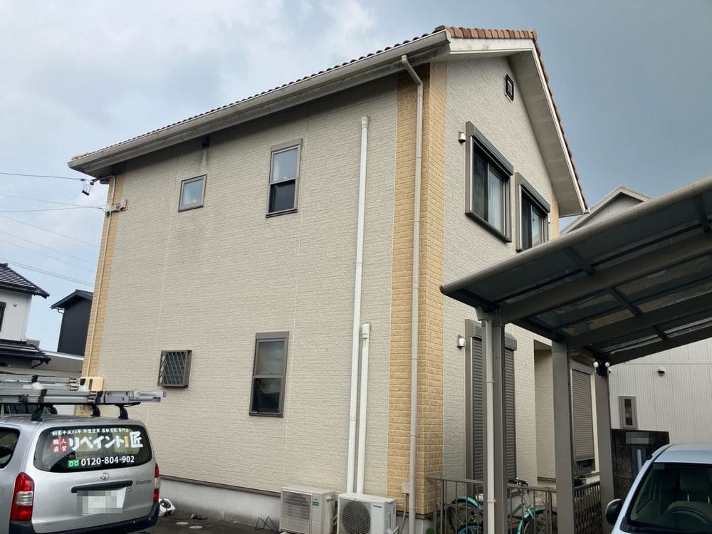 生駒市の外壁塗装をリペイント匠が施工した写真