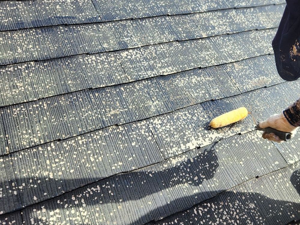 S様(生駒市)屋根‗下塗り 生駒市で外壁・屋根塗装をリペイント匠が施工した写真
