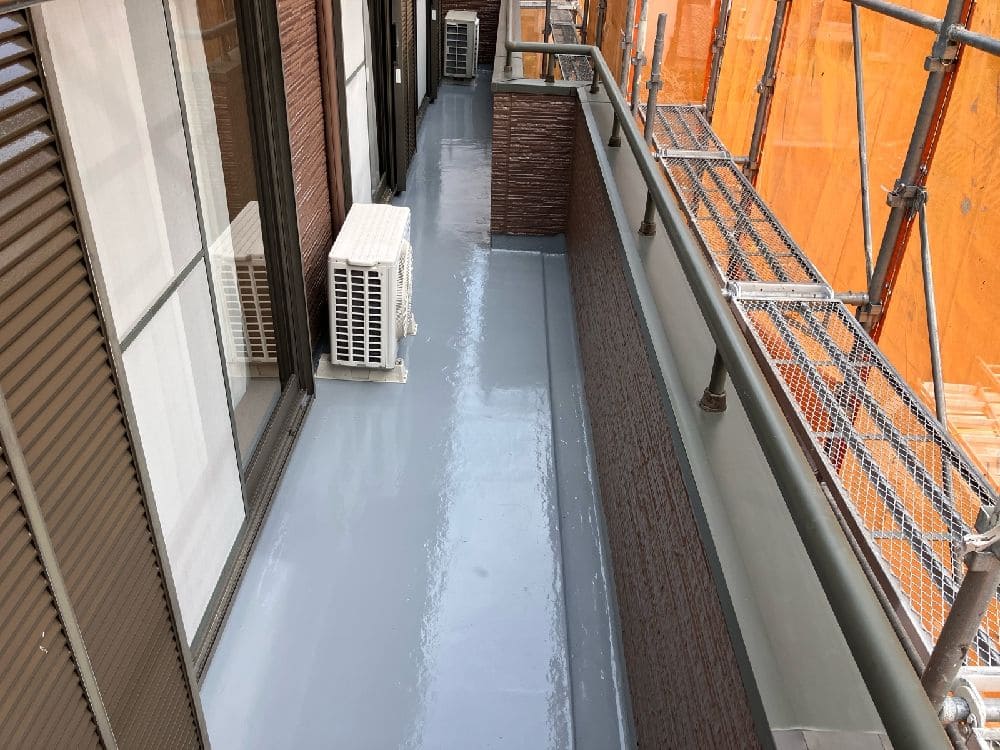 奈良市の外壁塗装、防水工事をリペイント匠が施工した写真