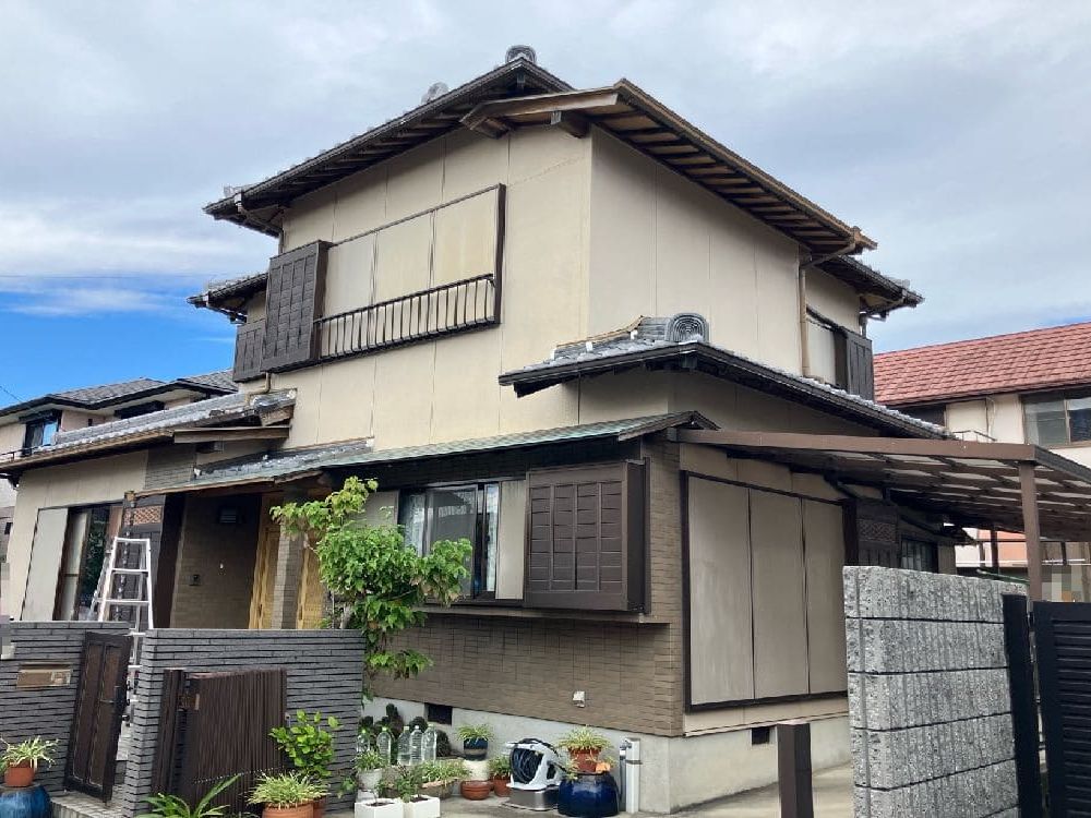 F様(津)施工前_外壁全体 (3) 奈良市の外壁塗装をリペイント匠が施工した写真