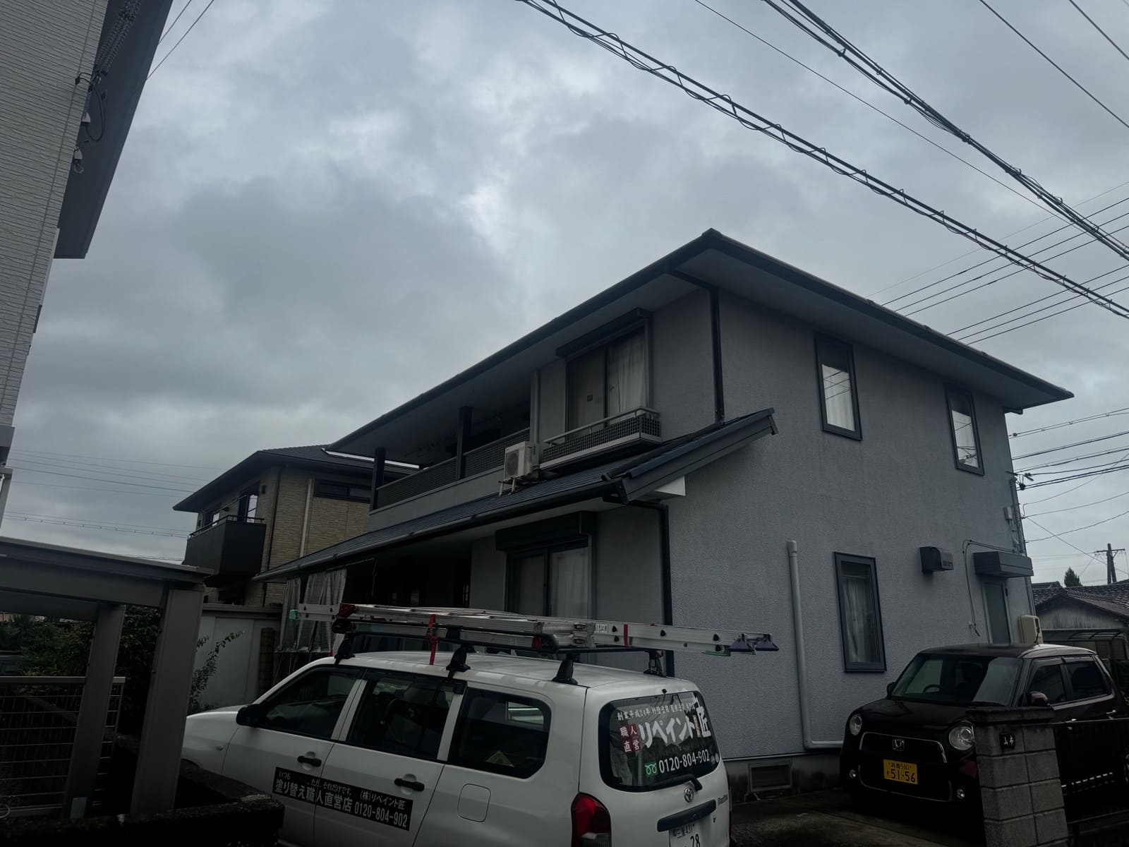 生駒市_Y様_施工前_外壁全体 生駒市の外壁塗装、屋根塗装をリペイント匠が施工した写真