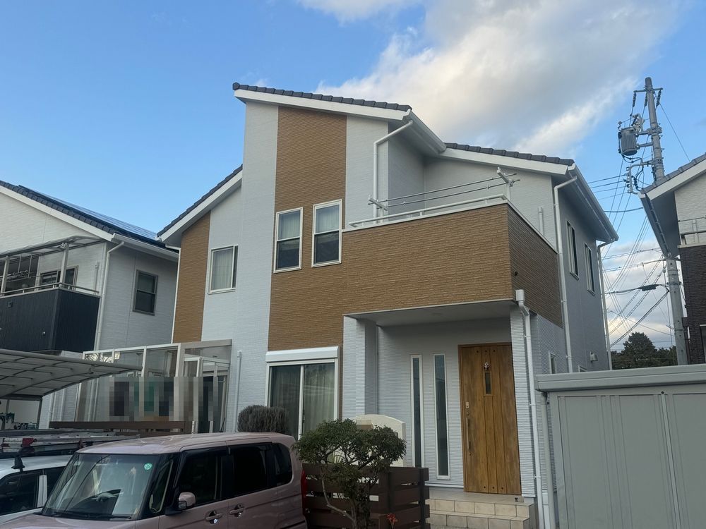 奈良市_K様_施工後_外壁全体① 奈良市の外壁塗装をリペイント匠が施工した写真