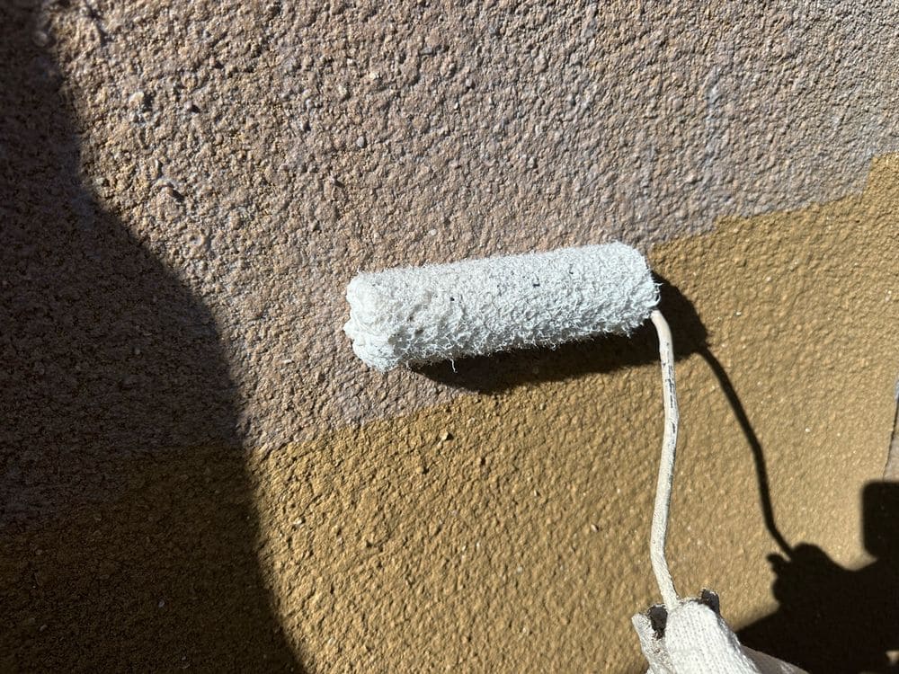 奈良市久居 O様塀下塗り 奈良市で外壁塗装をリペイント匠が施工した写真