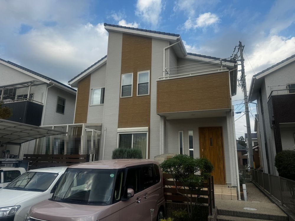 奈良市_K様_施工前_外壁全体① 奈良市の外壁塗装をリペイント匠が施工した写真