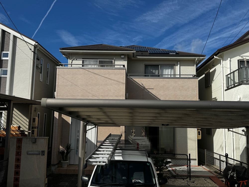 奈良市_O様_施工前_外壁全体① 奈良市で外壁塗装をリペイント匠が施工した写真