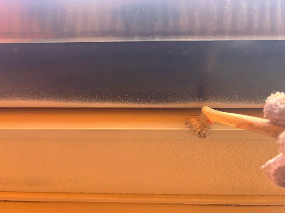鼻隠し(中塗り) 生駒市で外壁・屋根塗装をリペイント匠が施工した写真
