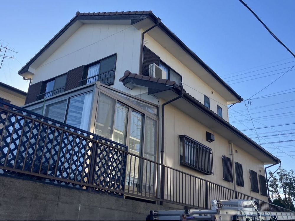 T様奈良市高茶屋小森町施工前_外壁全体 奈良市の外壁塗装をリペイント匠が施工した写真