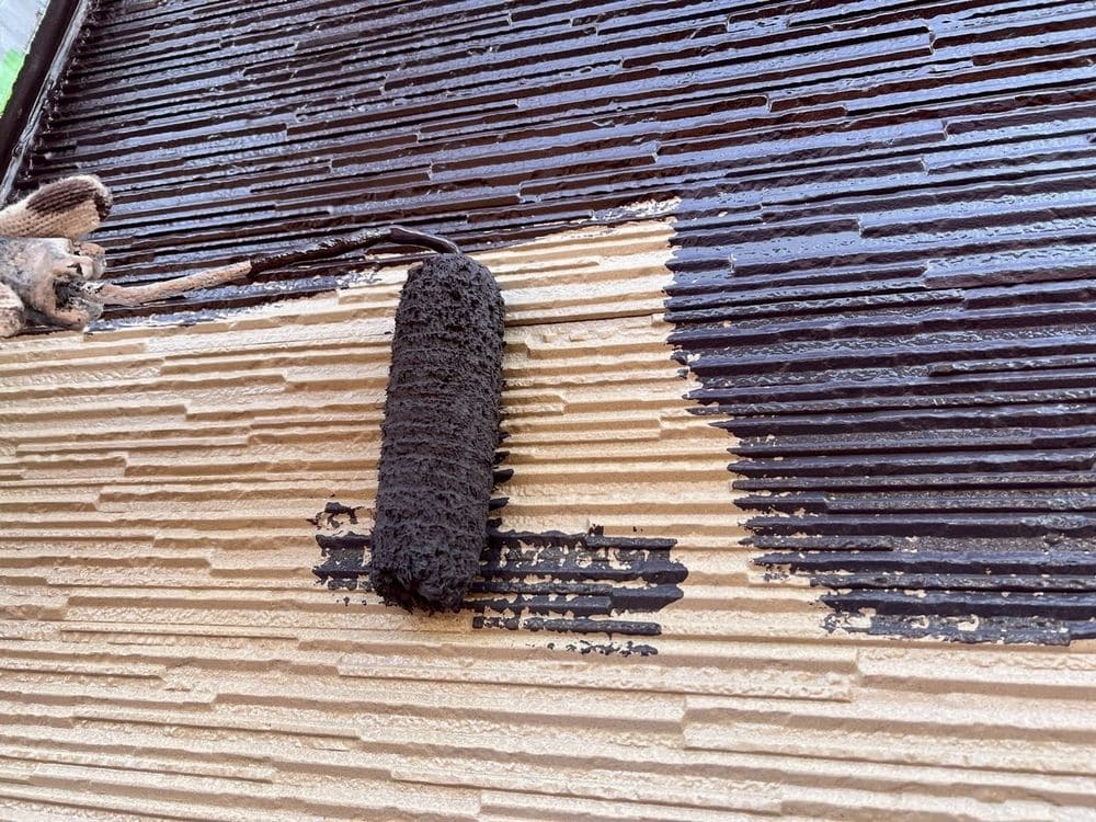 奈良市久居 H様中塗り (3) 奈良市の外壁塗装をリペイント匠が施工した写真