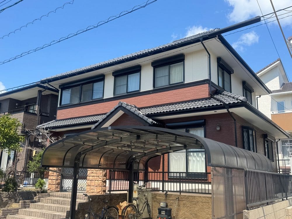 奈良市_Y様_外壁全体③(施工後) 奈良市の外壁塗装をリペイント匠が施工した写真