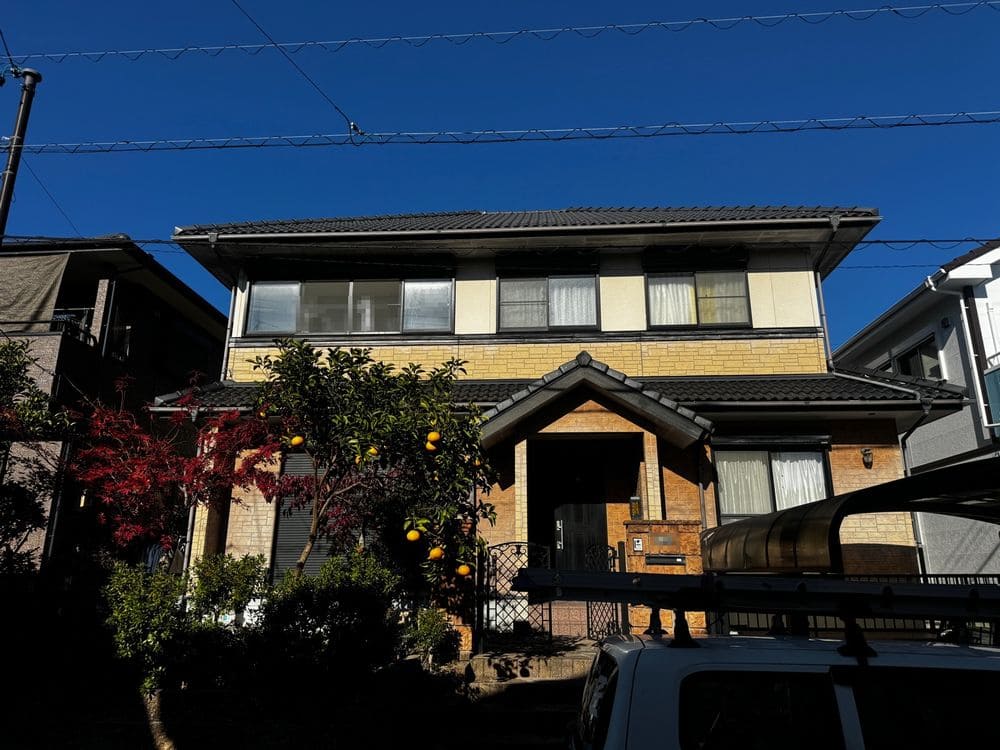 奈良市_Y様_外壁全体①(施工前) 奈良市の外壁塗装をリペイント匠が施工した写真
