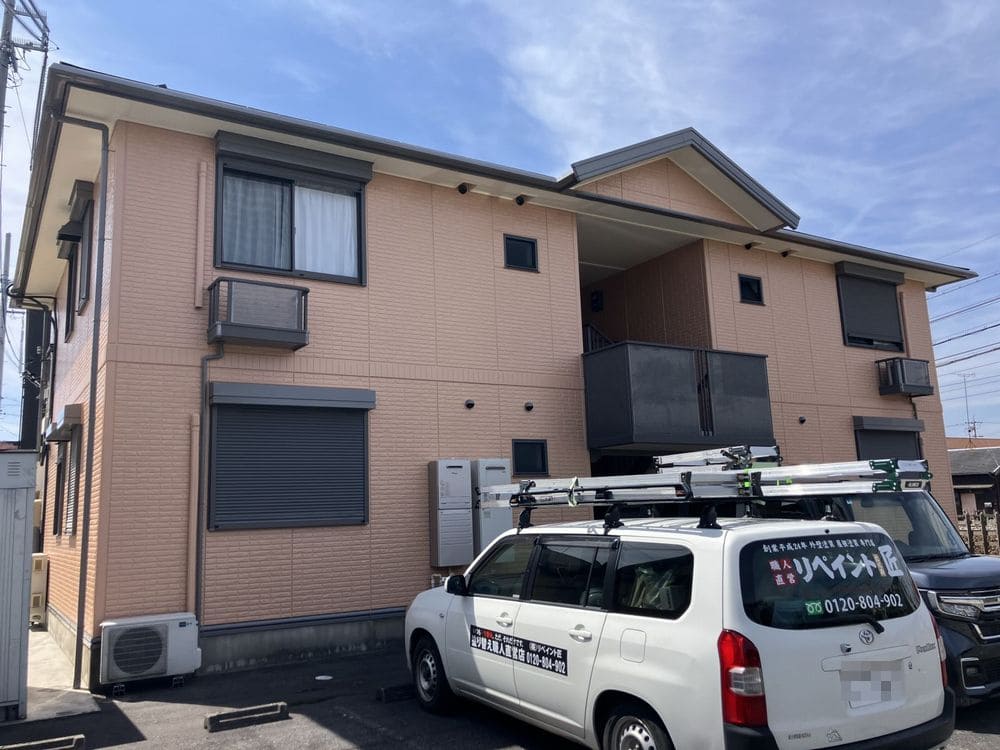 F様アパート(奈良市久居新町)施工後 奈良市の外壁塗装、屋根塗装をリペイント匠が施工した写真