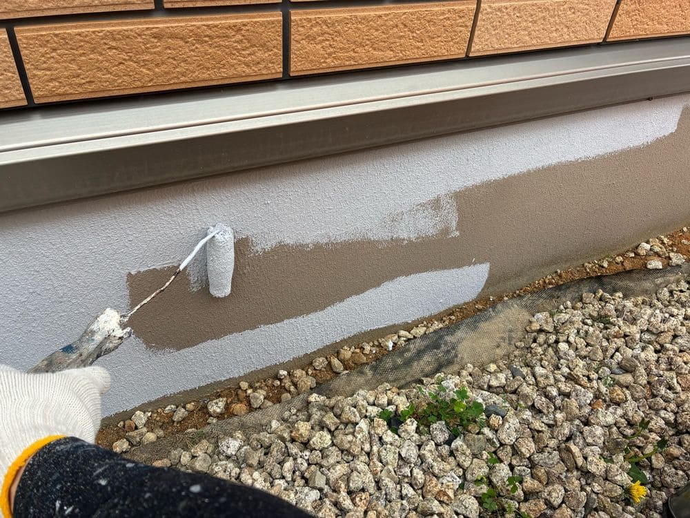 生駒市の屋根塗装をリペイント匠が施工した写真