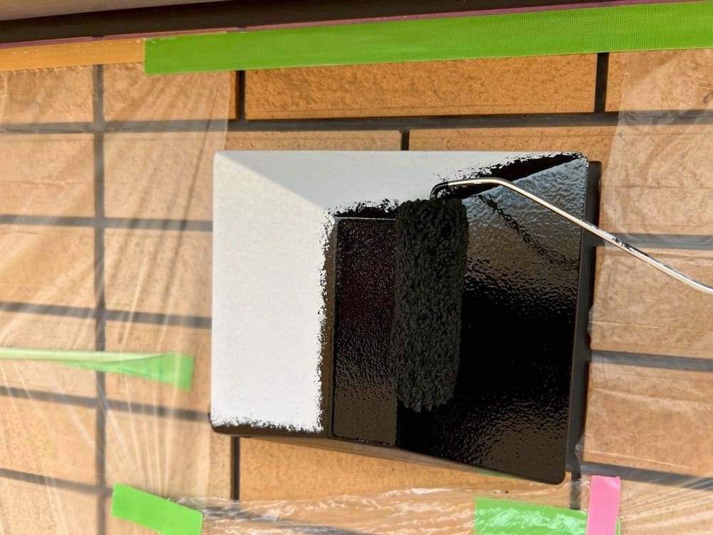 生駒市の屋根塗装をリペイント匠が施工した写真