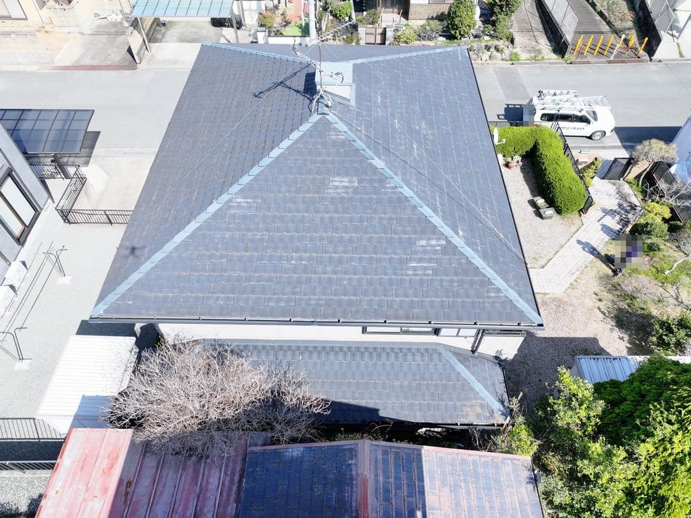 屋根_施工前 (4) 生駒市で外壁塗装と屋根工事をリペイント匠が施工した写真