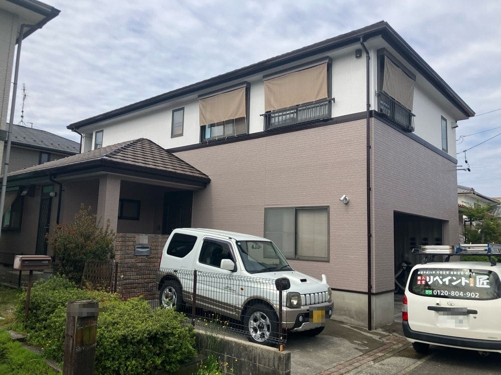 生駒市H様_全体_施工後1 生駒市の外壁塗装をリペイント匠が施工した写真