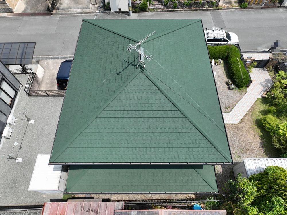 屋根_施工後 (2) 生駒市で外壁塗装と屋根工事をリペイント匠が施工した写真
