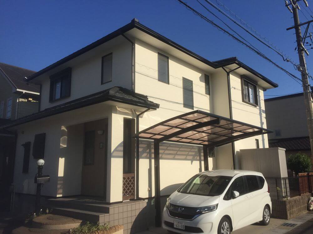 四日市市の外壁塗装をリペイント匠が施工した写真