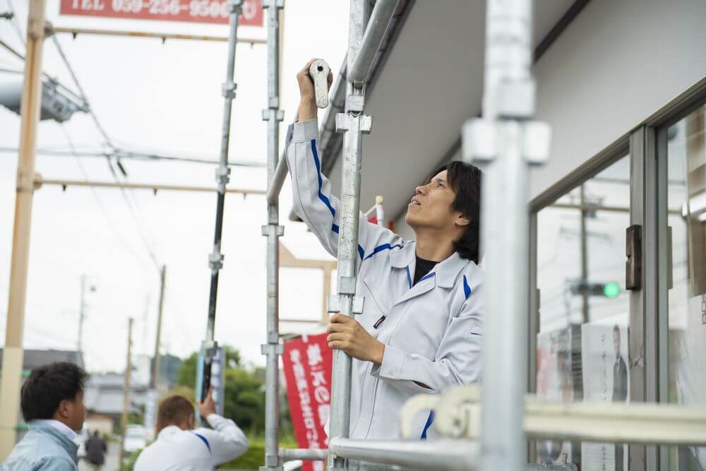 足場、外壁塗装、リペイント匠