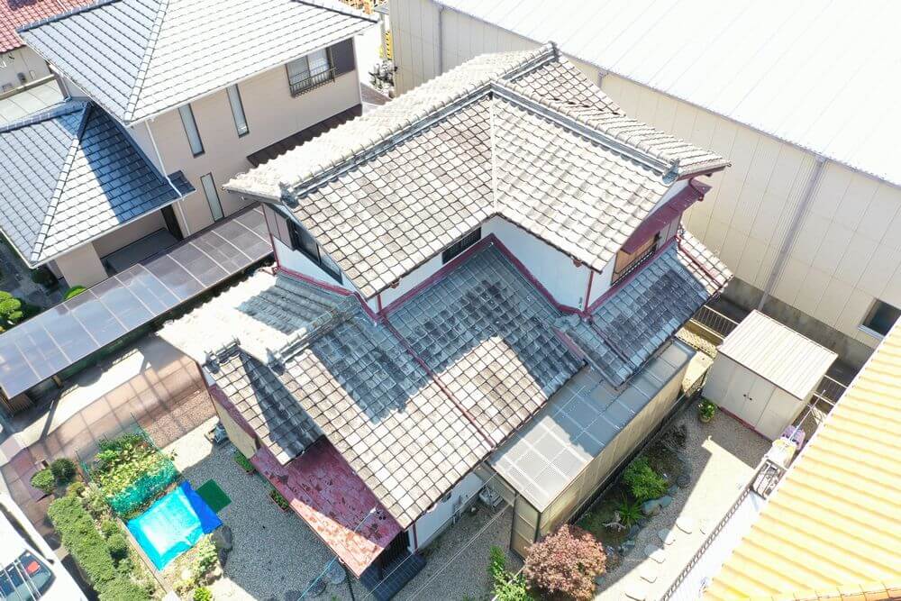 施工前(屋根) 3 (2) (1) 外壁塗装 屋根カバー工事 無機塗料 リペイント匠