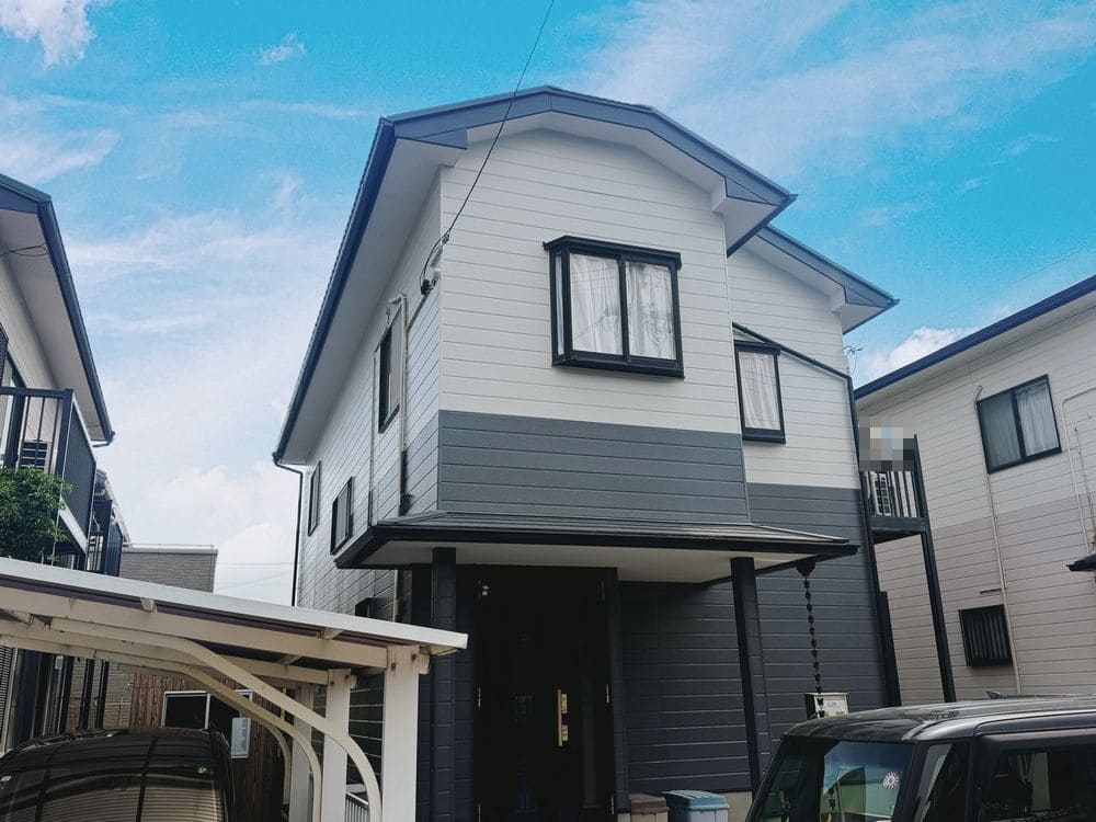 T様(四日市市) 施工後_外壁全体 四日市市の外壁屋根塗装をリペイント匠が施工した写真